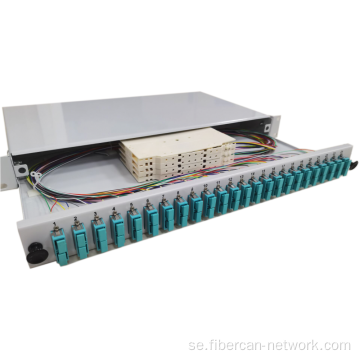 1U glidande fiberoptisk patchpanel